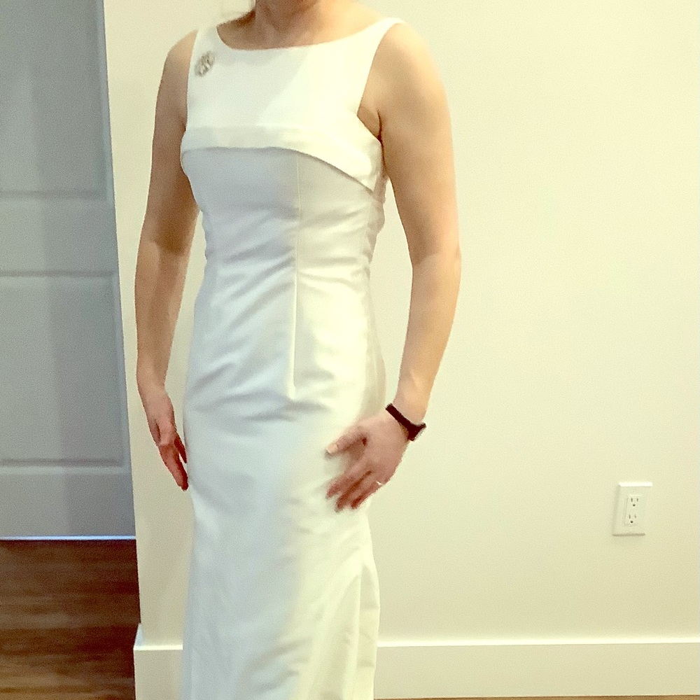 A-line Mon Cheri classic off white dress Wedding Dress
